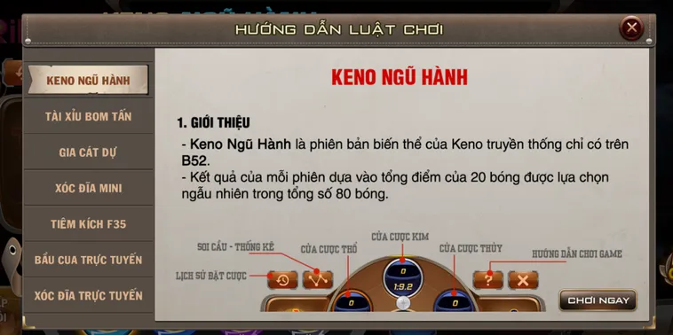Khám Phá Trò Chơi Keno Mini Tại RikBet Với Tỷ Lệ Thắng Siêu Khủng