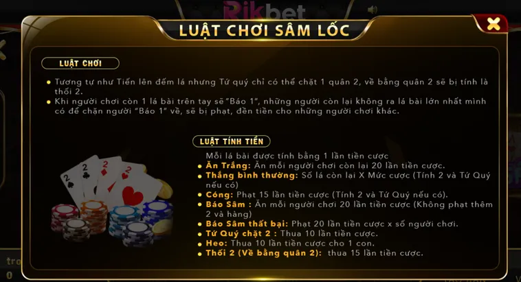 Khám Phá Thế Giới Đặt Cược Sâm Lốc Tại RikBet Với Tỷ Lệ Thưởng Lớn