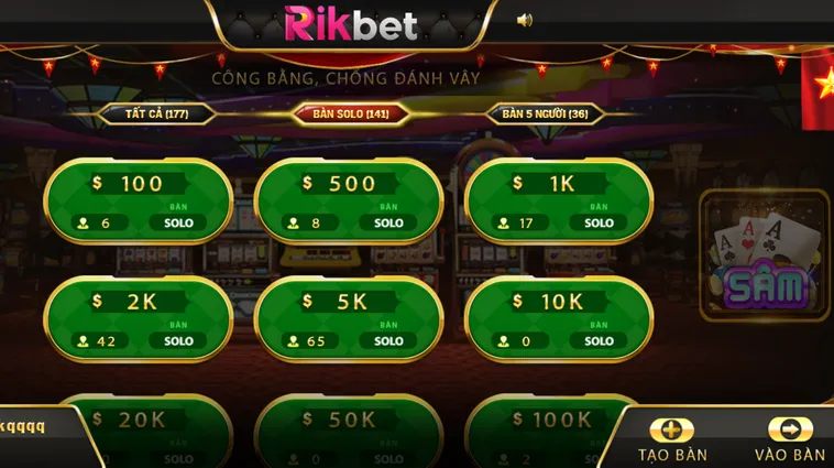 Khám Phá Thế Giới Đặt Cược Sâm Lốc Tại RikBet Với Tỷ Lệ Thưởng Lớn