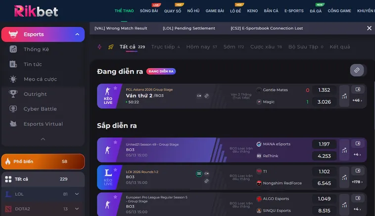 Khám Phá Thế Giới Thể Thao Ảo Tại RikBet Sôi Động Và Kịch Tính