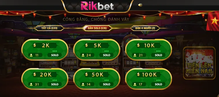 Trải Nghiệm Đỉnh Cao Tiến Lên Miền Nam Tại RikBet Với Tỷ Lệ Thắng Lớn Mỗi Ngày